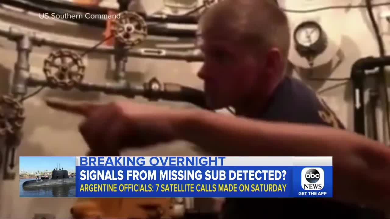 Search continues for missing Argentine submarine with 44 crew members onboard